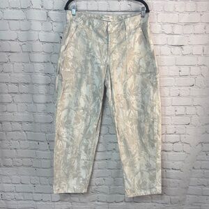 Hollister Woman’s Camo Low Rise Taper Baggy Painter jeans pants size 12/31